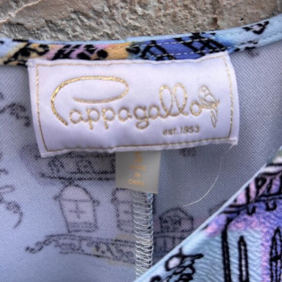 Cappagallo Paris Theme Swing Dress Size Women’s Small - Picture 3 of 6